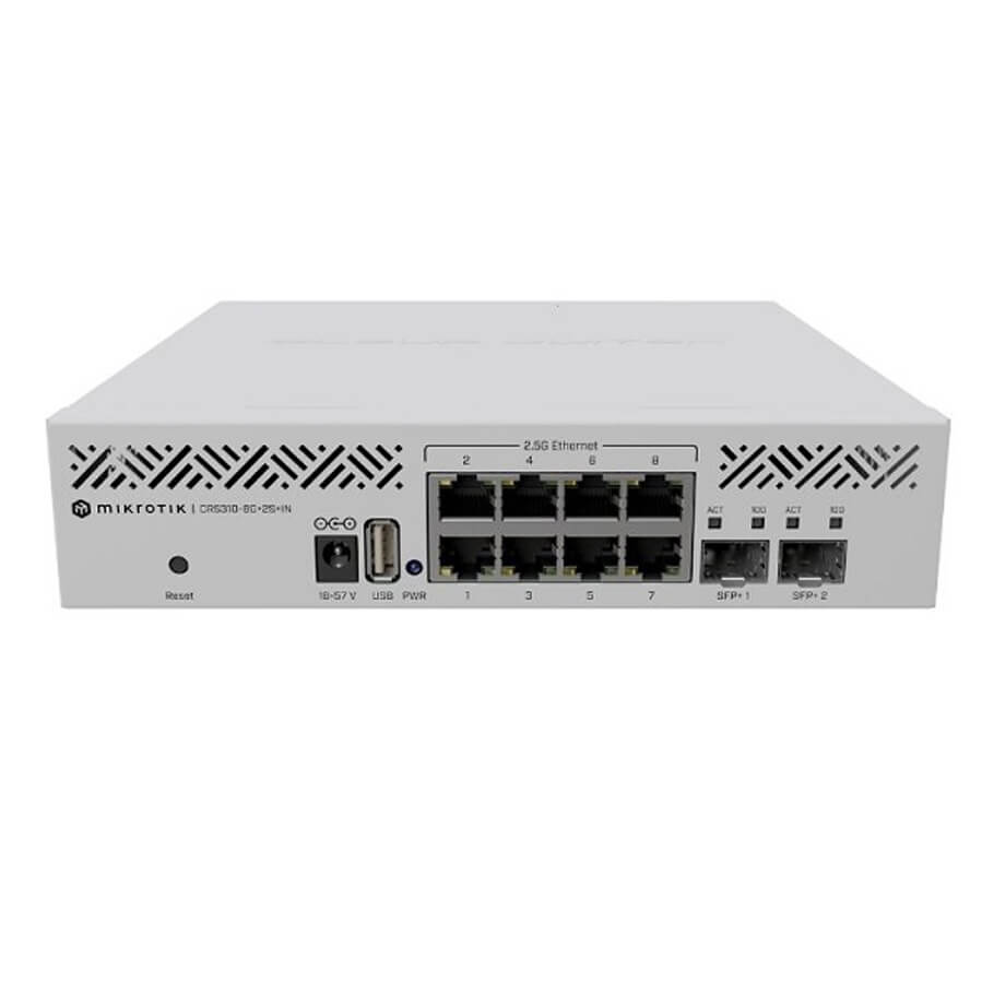 8-Port 2.5GE Switch Mikrotik CRS310-8G+2S+IN